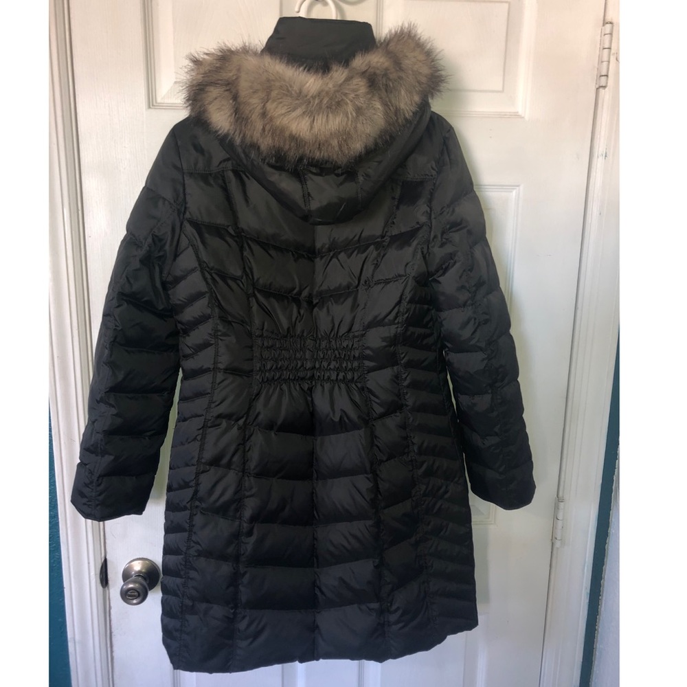 Michael Kors Missy 3/4 Down Faux Fur Trim Jacket